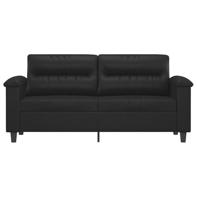 2-Seater Sofa Black 140 cm Faux Leather