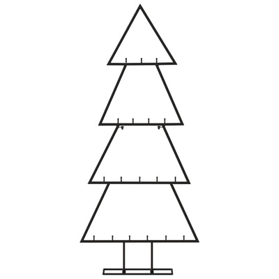 Metal Christmas Tree for Decoration Black 90 cm