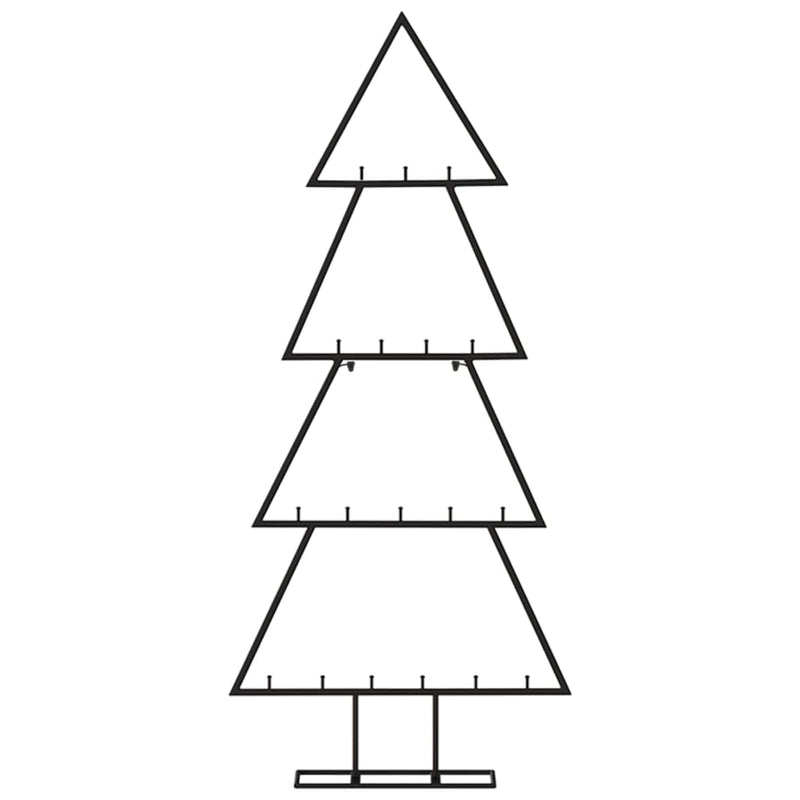 Metal Christmas Tree for Decoration Black 90 cm