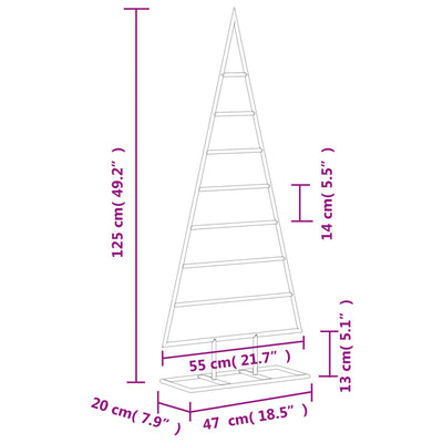 Metal Christmas Tree for Decoration Black 125 cm