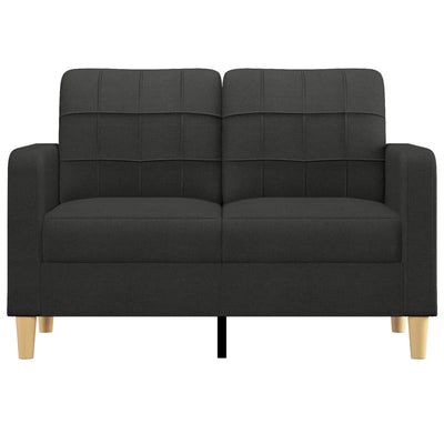 2-Seater Sofa Black 120 cm Fabric