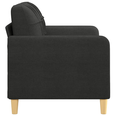 2-Seater Sofa Black 120 cm Fabric