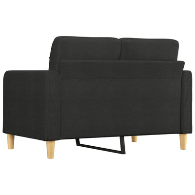 2-Seater Sofa Black 120 cm Fabric