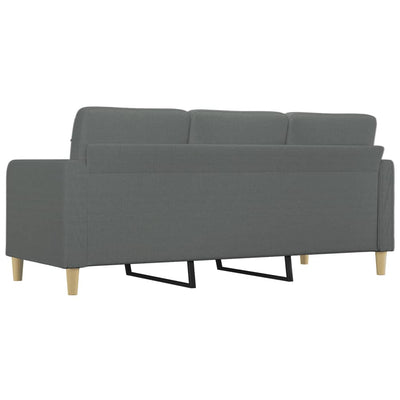 3-Seater Sofa Dark Grey 180 cm Fabric