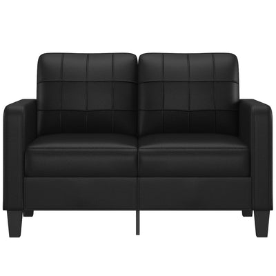 2-Seater Sofa Black 120 cm Faux Leather