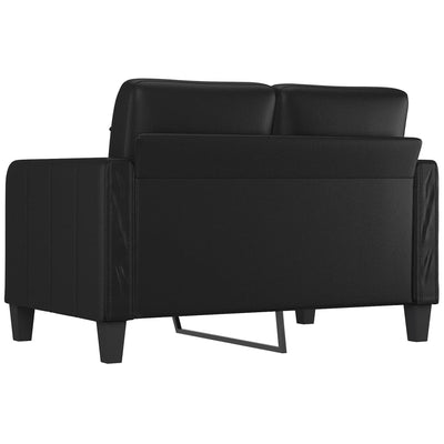 2-Seater Sofa Black 120 cm Faux Leather