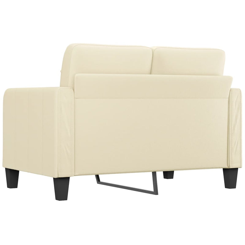 2-Seater Sofa Cream 120 cm Faux Leather