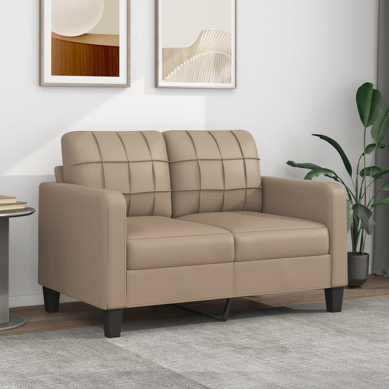 2-Seater Sofa Cappuccino 120 cm Faux Leather