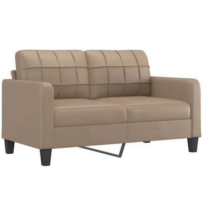 2-Seater Sofa Cappuccino 140 cm Faux Leather