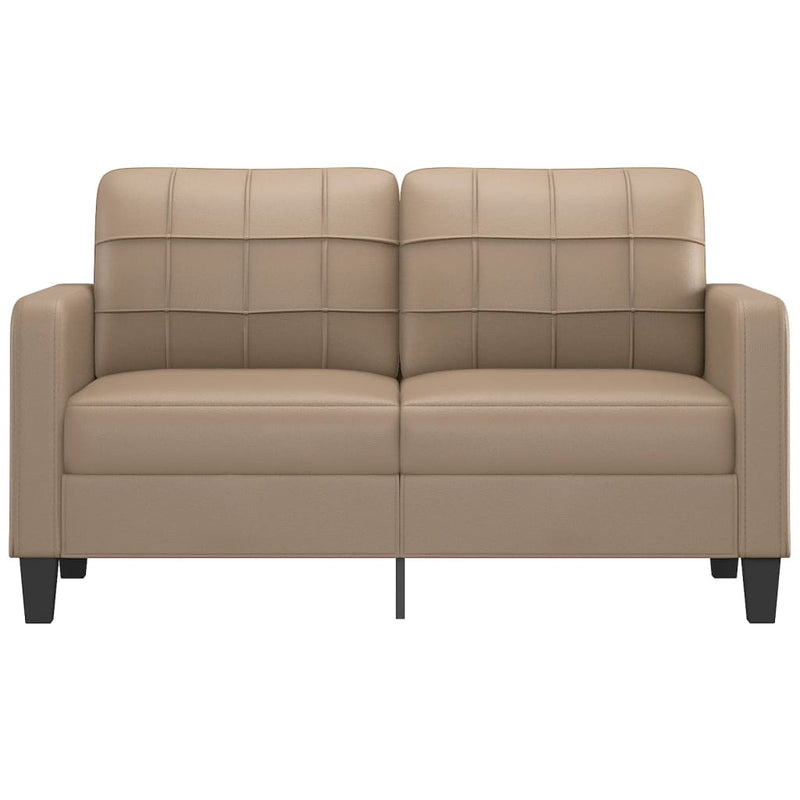 2-Seater Sofa Cappuccino 140 cm Faux Leather