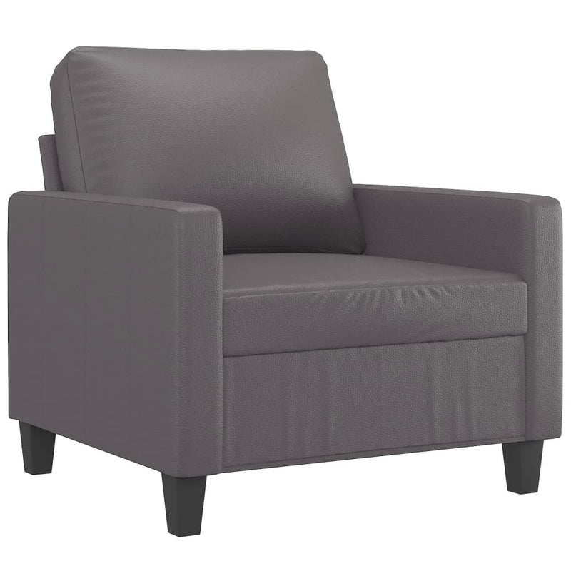 Sofa Chair Grey 60 cm Faux Leather