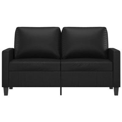 2-Seater Sofa Black 120 cm Faux Leather