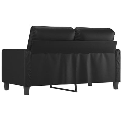 2-Seater Sofa Black 120 cm Faux Leather