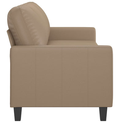 3-Seater Sofa Cappuccino 180 cm Faux Leather