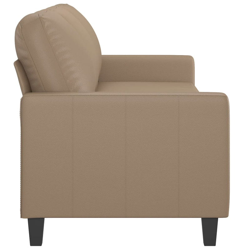 3-Seater Sofa Cappuccino 180 cm Faux Leather