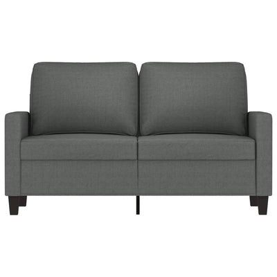 2-Seater Sofa Dark Grey 120 cm Fabric