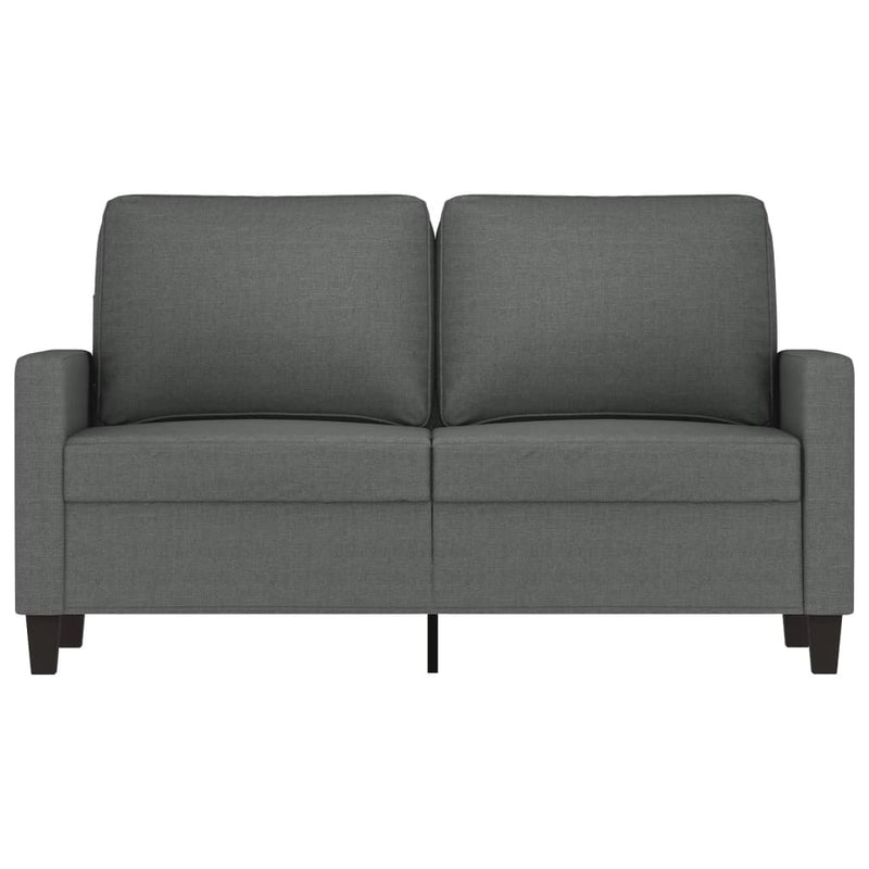 2-Seater Sofa Dark Grey 120 cm Fabric