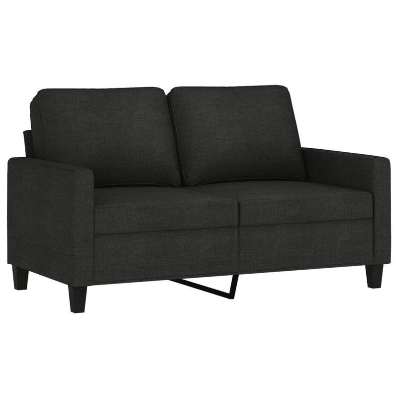 2-Seater Sofa Black 120 cm Fabric