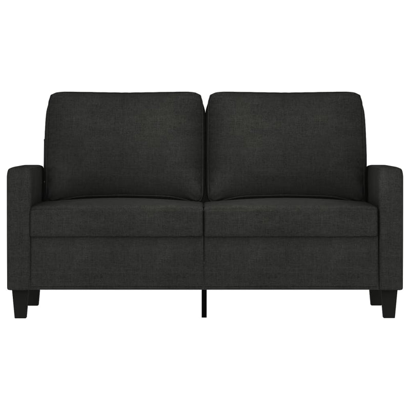 2-Seater Sofa Black 120 cm Fabric