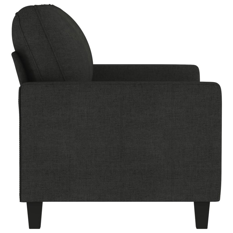 2-Seater Sofa Black 120 cm Fabric