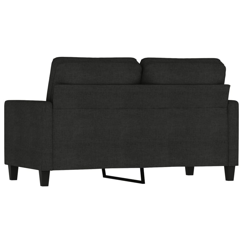 2-Seater Sofa Black 120 cm Fabric