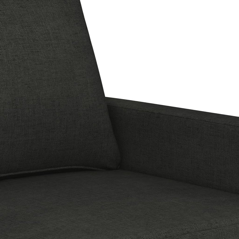 2-Seater Sofa Black 120 cm Fabric