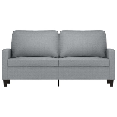 2-Seater Sofa Light Grey 140 cm Fabric