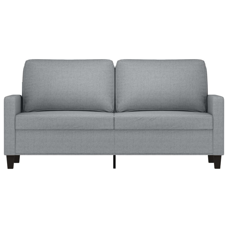 2-Seater Sofa Light Grey 140 cm Fabric