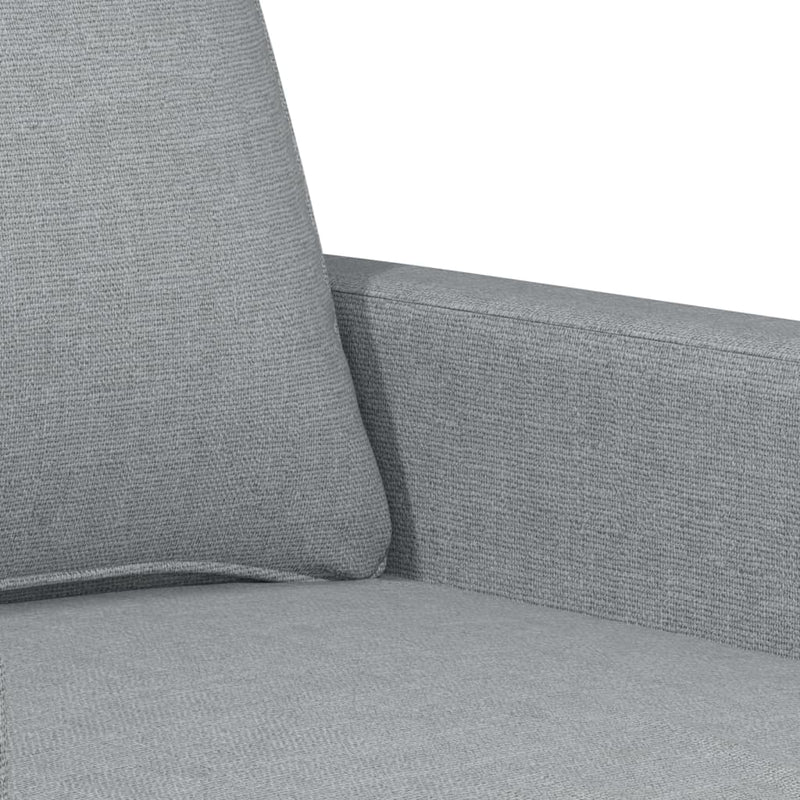 2-Seater Sofa Light Grey 140 cm Fabric