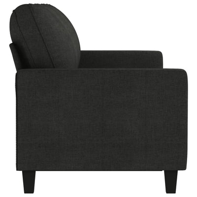 3-Seater Sofa Black 180 cm Fabric