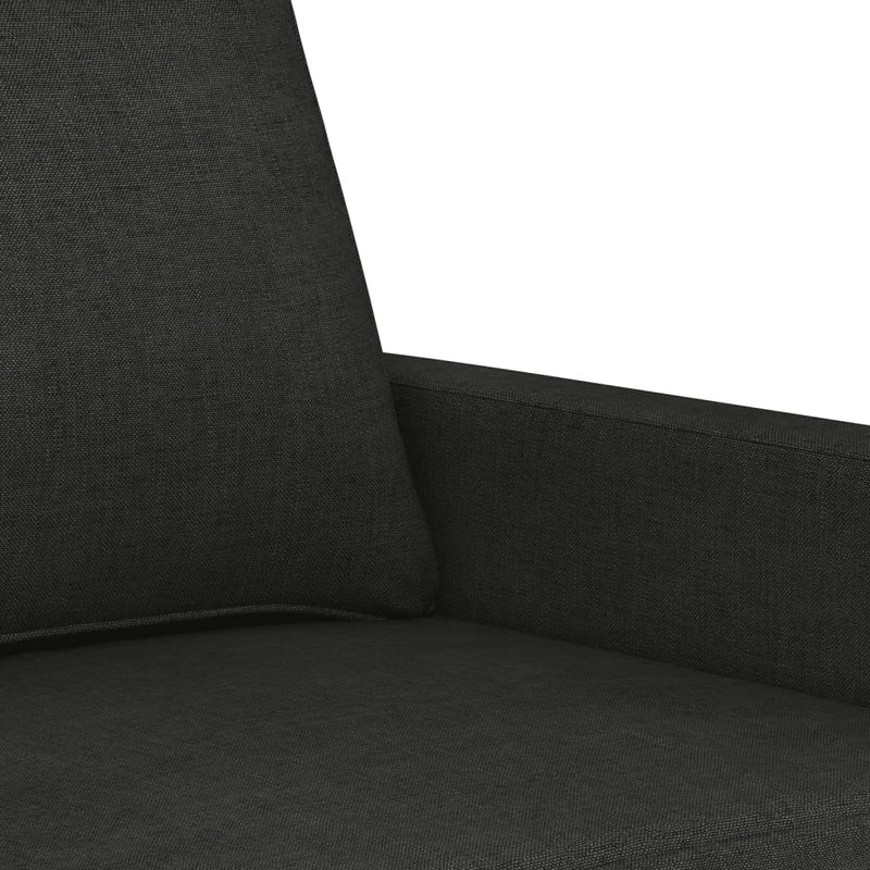 3-Seater Sofa Black 180 cm Fabric