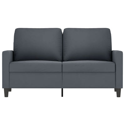 2-Seater Sofa Dark Grey 120 cm Velvet