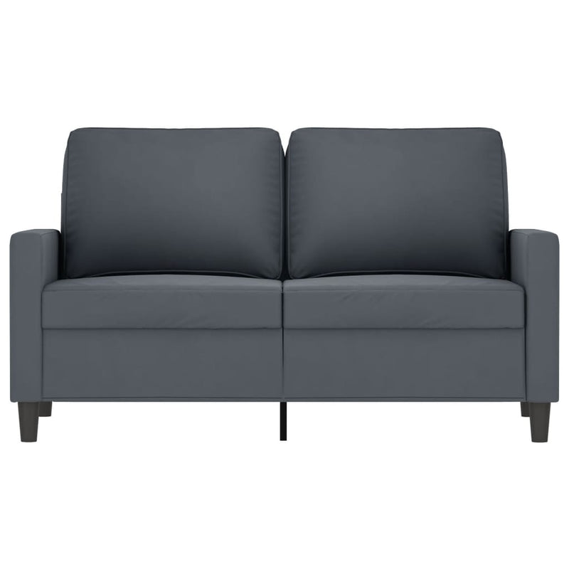 2-Seater Sofa Dark Grey 120 cm Velvet