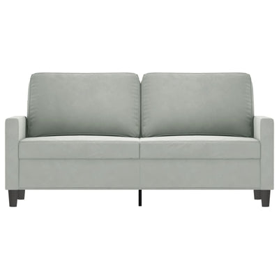 2-Seater Sofa Light Grey 140 cm Velvet