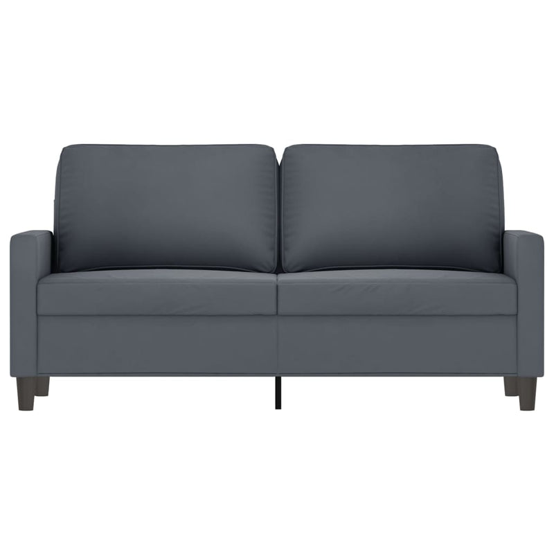 2-Seater Sofa Dark Grey 140 cm Velvet