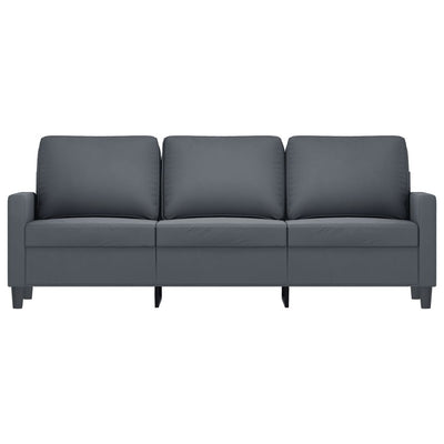 3-Seater Sofa Dark Grey 180 cm Velvet