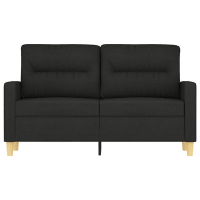 2-Seater Sofa Black 120 cm Fabric