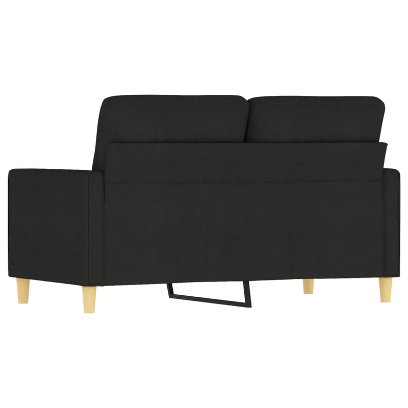 2-Seater Sofa Black 120 cm Fabric