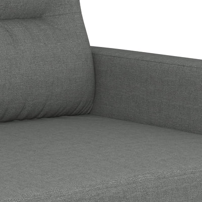 2-Seater Sofa Dark Grey 140 cm Fabric