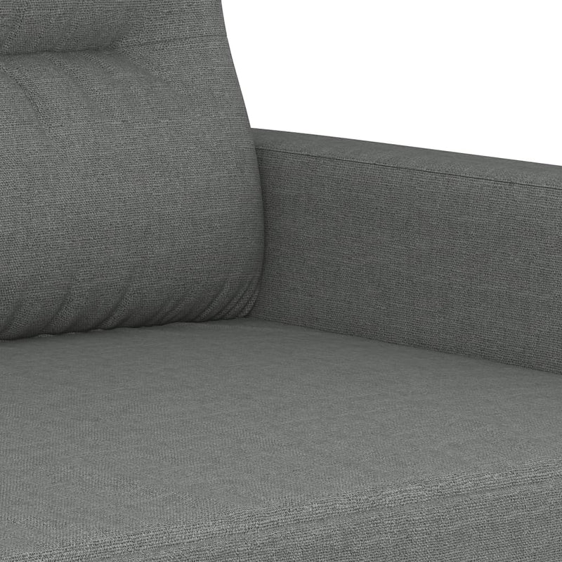 2-Seater Sofa Dark Grey 140 cm Fabric