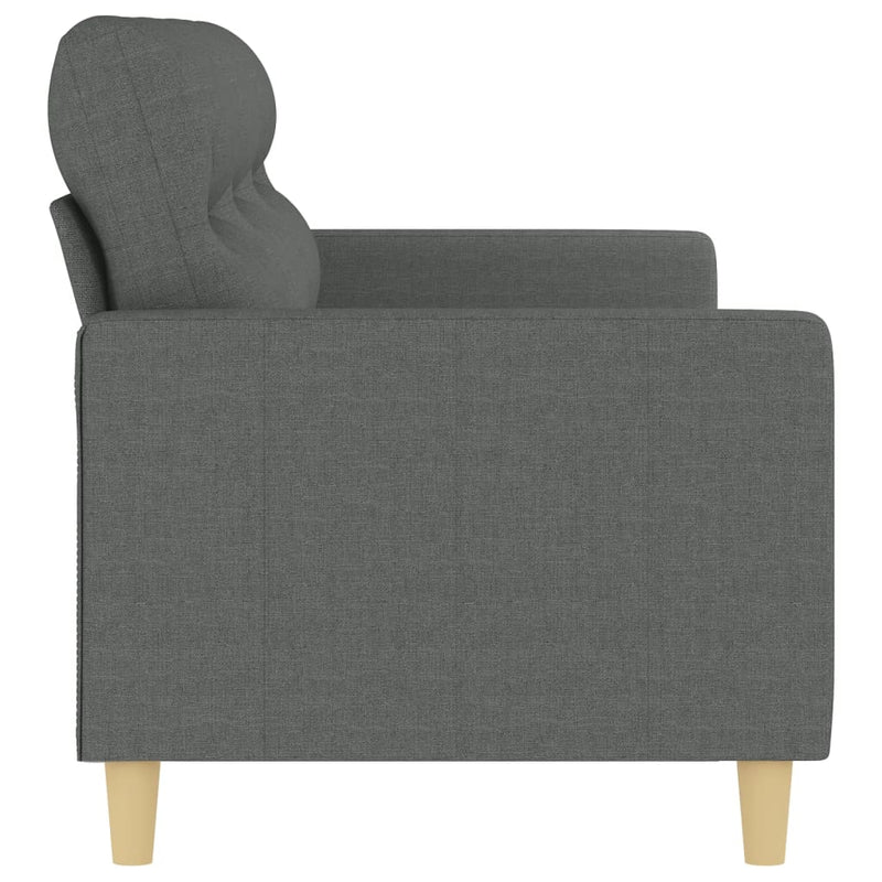 3-Seater Sofa Dark Grey 180 cm Fabric