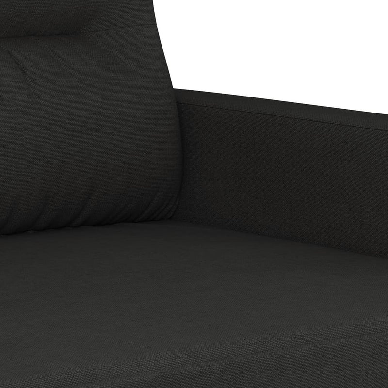 3-Seater Sofa Black 180 cm Fabric