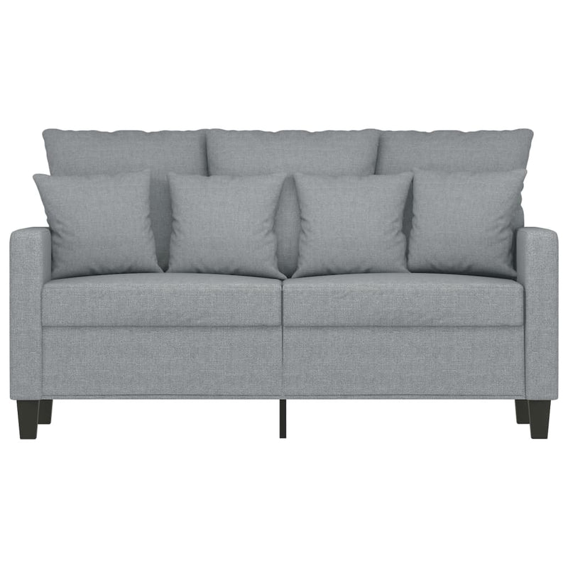 2-Seater Sofa Light Grey 120 cm Fabric