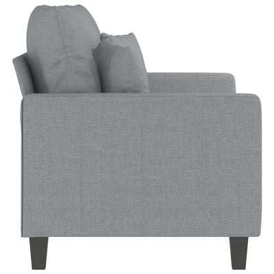 2-Seater Sofa Light Grey 120 cm Fabric