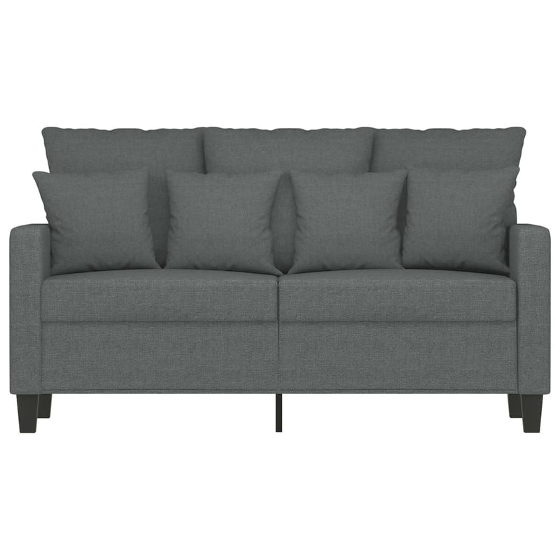 2-Seater Sofa Dark Grey 120 cm Fabric