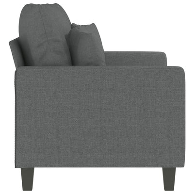 2-Seater Sofa Dark Grey 120 cm Fabric