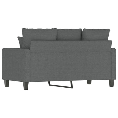 2-Seater Sofa Dark Grey 120 cm Fabric