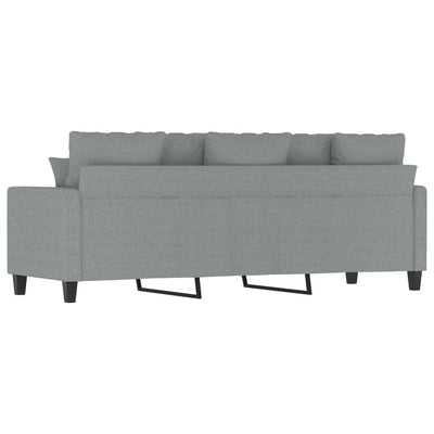 3-Seater Sofa Light Grey 180 cm Fabric