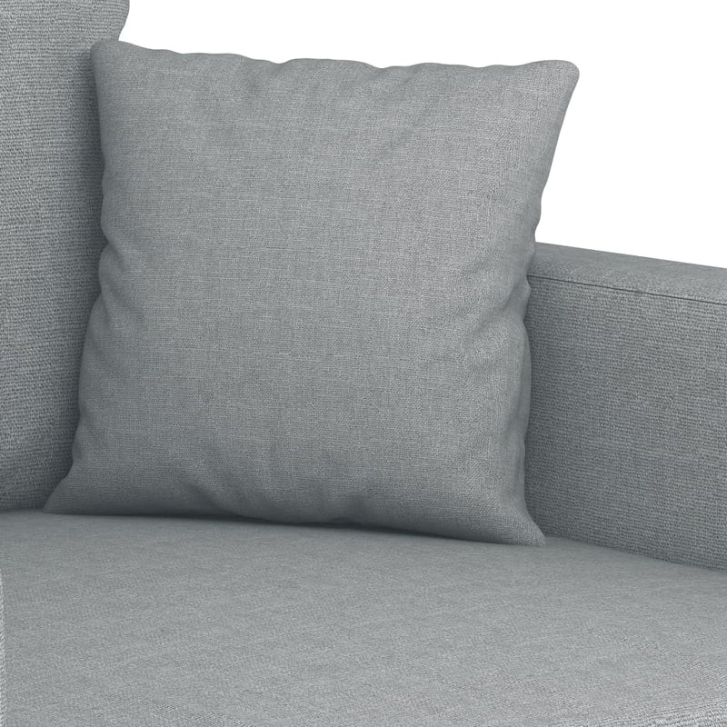 3-Seater Sofa Light Grey 180 cm Fabric