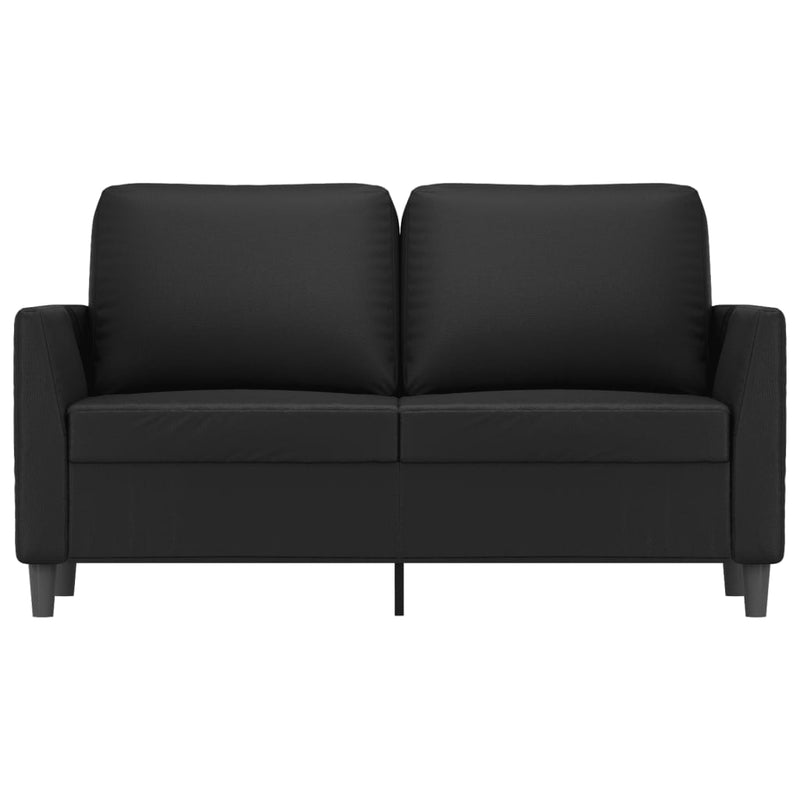 2-Seater Sofa Black 120 cm Faux Leather